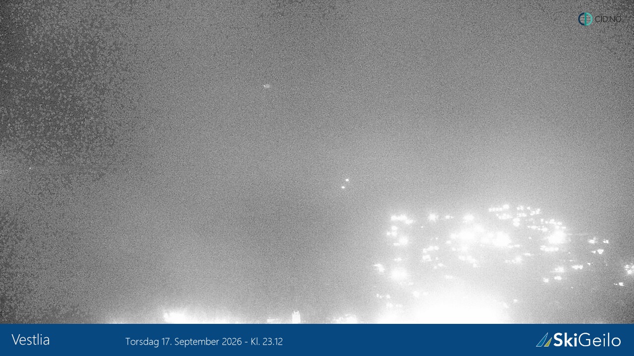 Geilo Geilotoppen Vestlia snow cam captured at 17 September 2026 at 11:16 pm GMT+2
