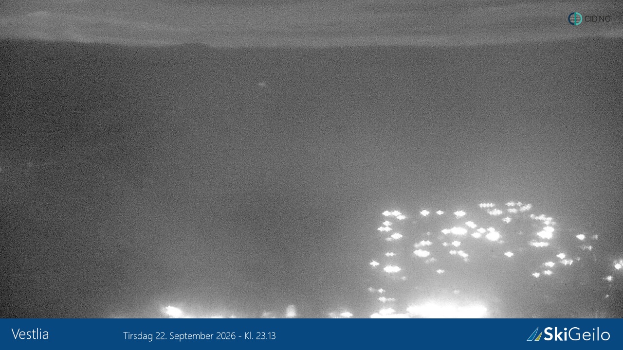 Geilo Geilotoppen Vestlia snow cam captured at 22 September 2026 at 11:21 pm GMT+2