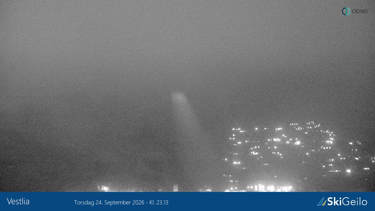 Geilo Geilotoppen Vestlia snow cam captured at 24 September 2026 at 11:18 pm GMT+2