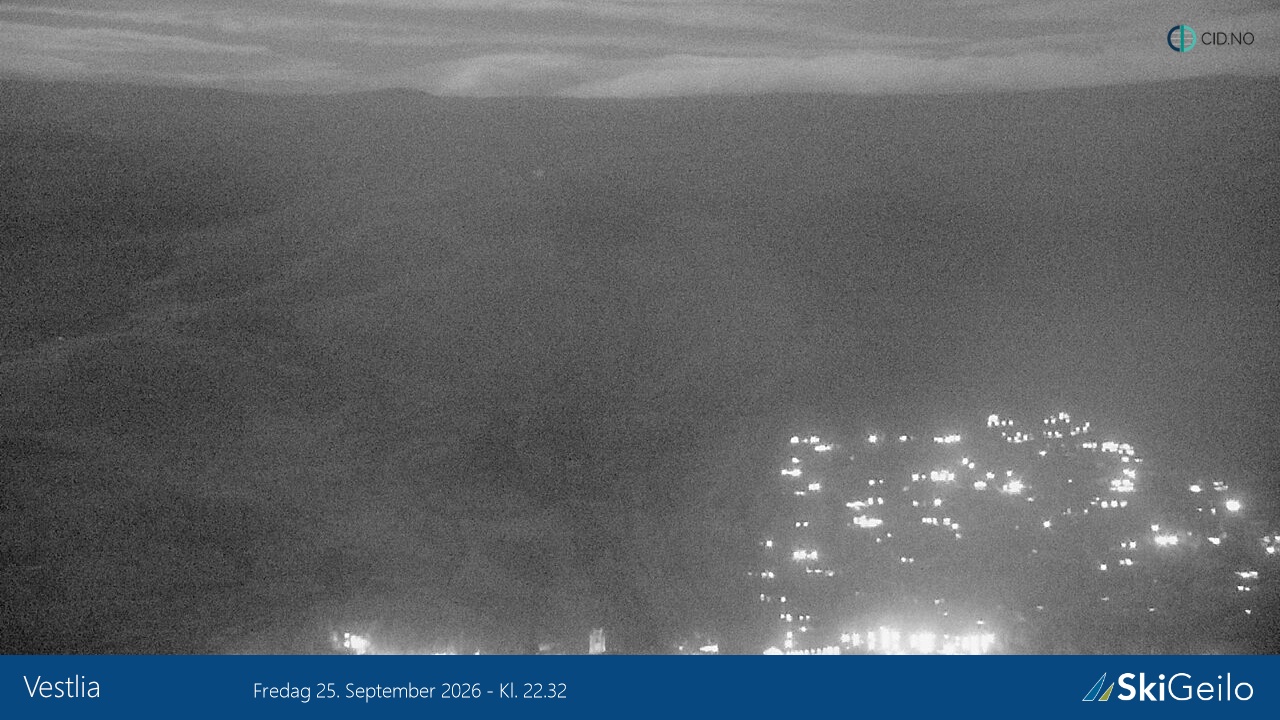 Geilo Geilotoppen Vestlia snow cam captured at 25 September 2026 at 10:35 pm GMT+2