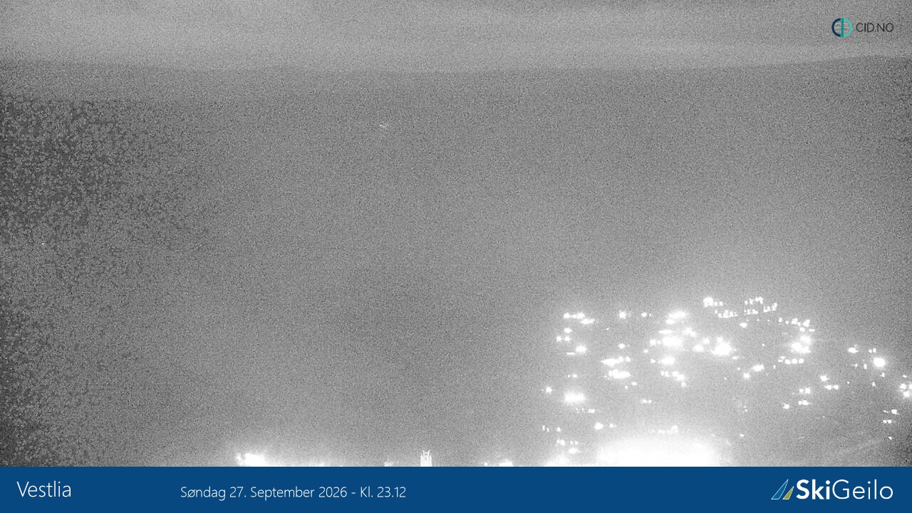 Geilo Geilotoppen Vestlia snow cam captured at 27 September 2026 at 11:15 pm GMT+2