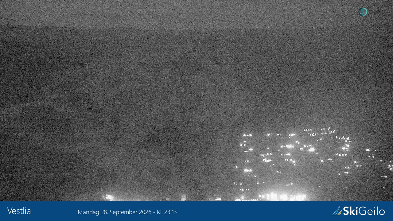 Geilo Geilotoppen Vestlia snow cam captured at 28 September 2026 at 11:22 pm GMT+2