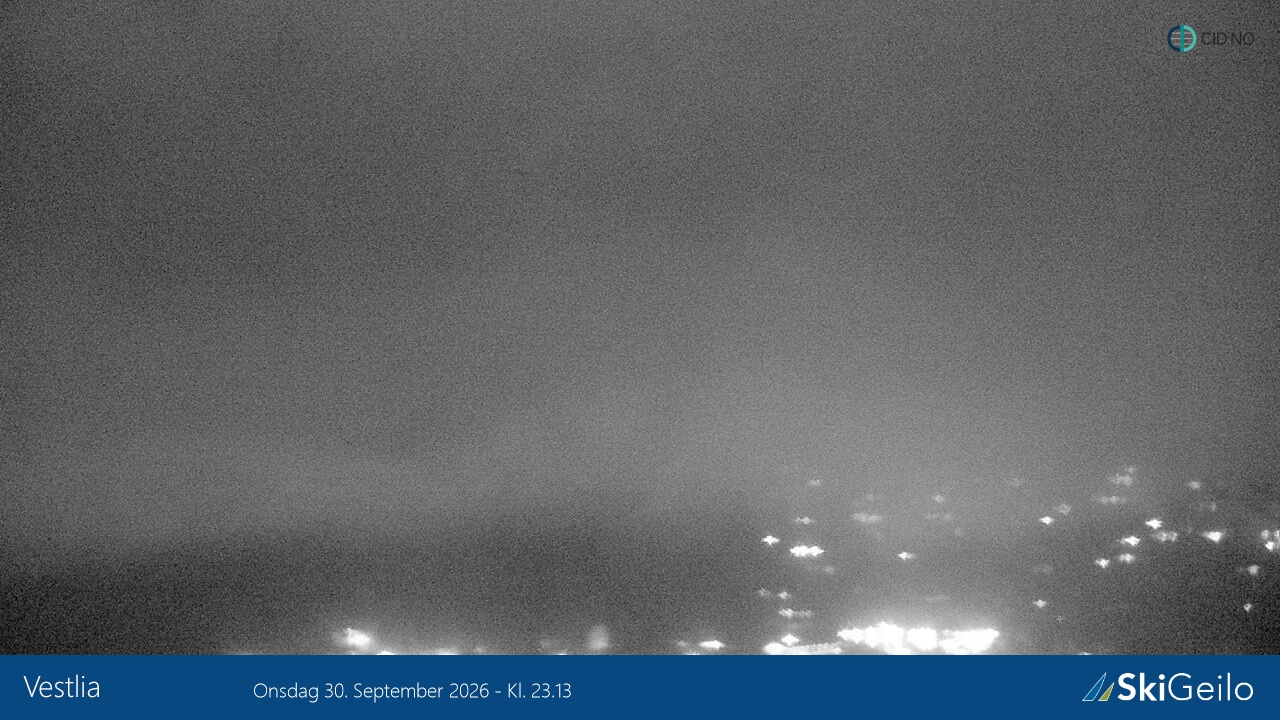 Geilo Geilotoppen Vestlia snow cam captured at 30 September 2026 at 11:20 pm GMT+2