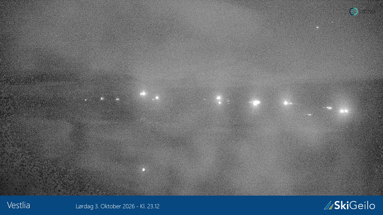Geilo Geilotoppen Vestlia snow cam captured at 3 October 2026 at 11:16 pm GMT+2
