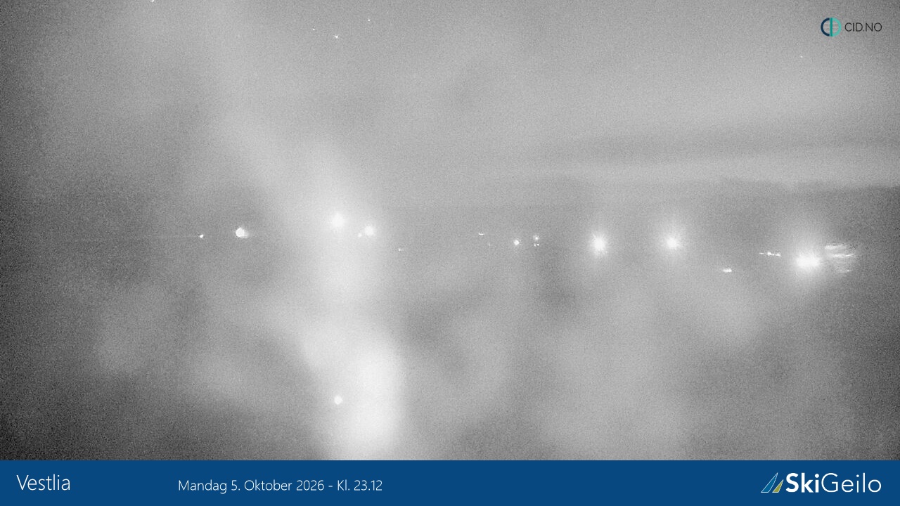 Geilo Geilotoppen Vestlia snow cam captured at 5 October 2026 at 11:17 pm GMT+2