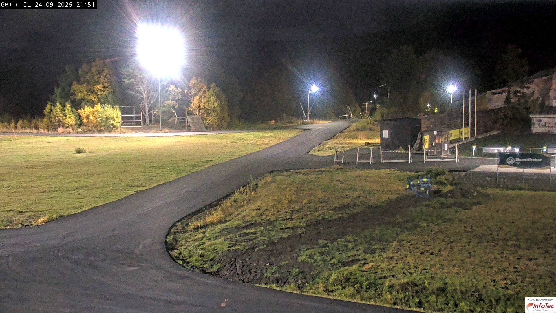 Geilo Geilo Stadium snow cam captured at 24 September 2026 at 10:01 pm GMT+2