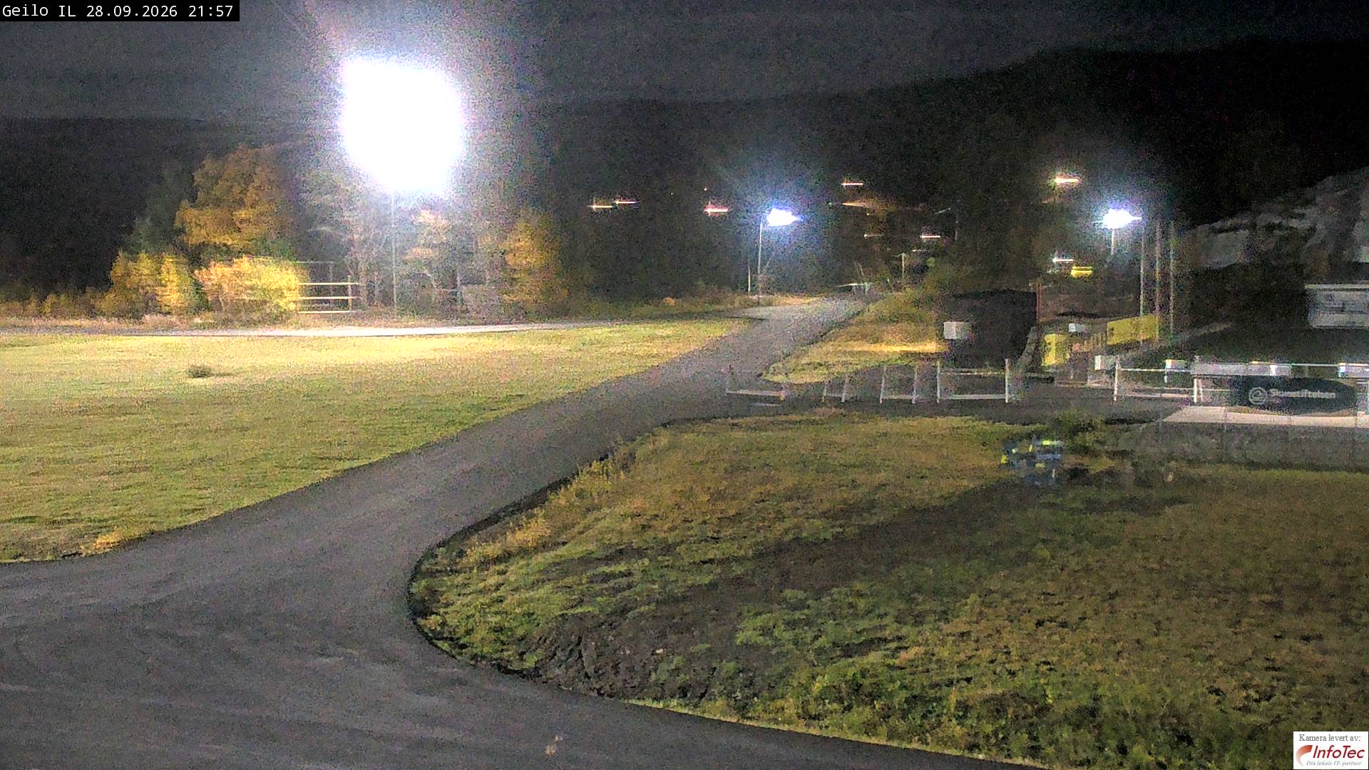 Geilo Geilo Stadium snow cam captured at 28 September 2026 at 10:05 pm GMT+2