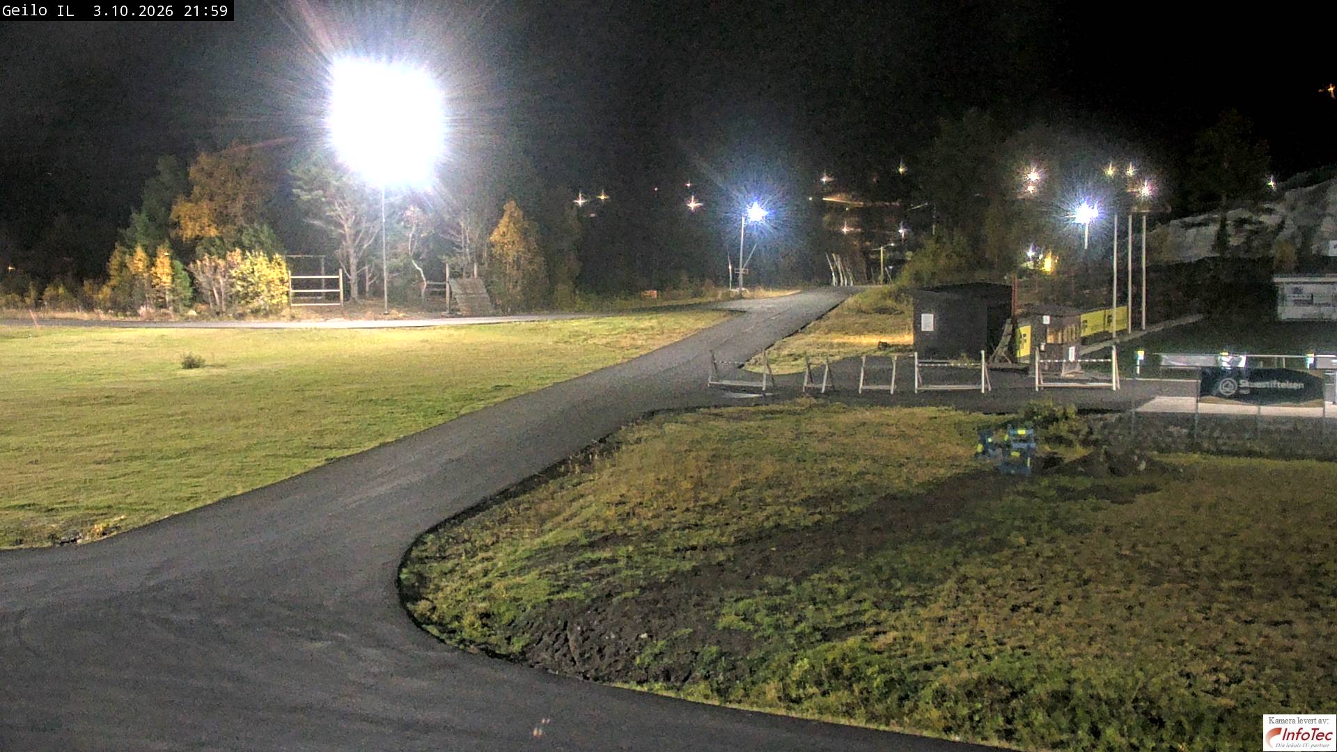 Geilo Geilo Stadium snow cam captured at 3 October 2026 at 10:10 pm GMT+2