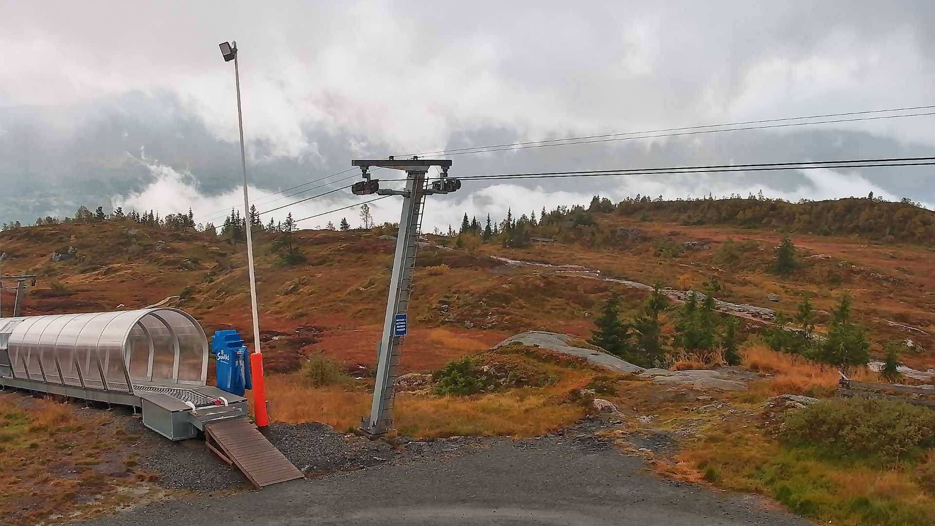 Voss Hangurstoppen snow cam captured at 15 September 2026 at 6:11 pm GMT+2