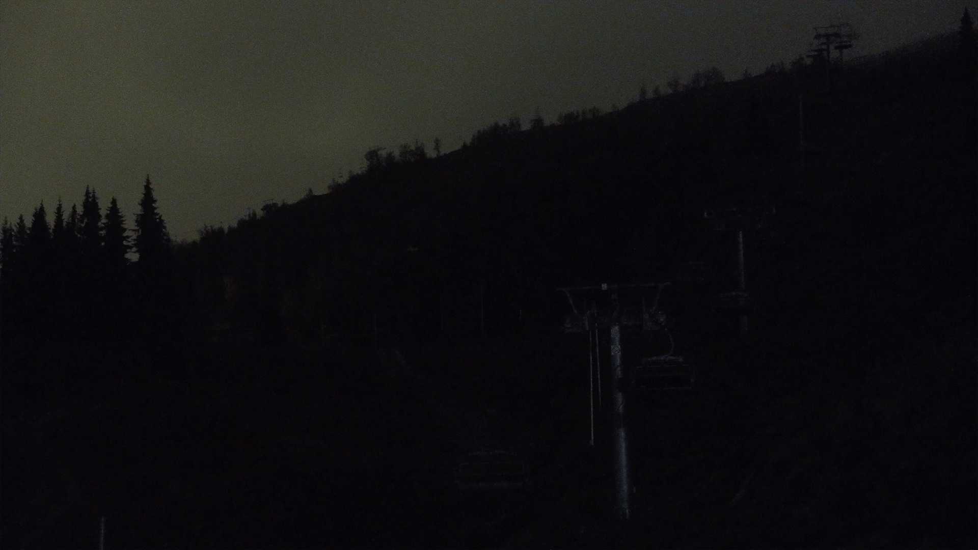Voss Slettafjell Family Trail snow cam captured at 23 September 2026 at 11:52 pm GMT+2