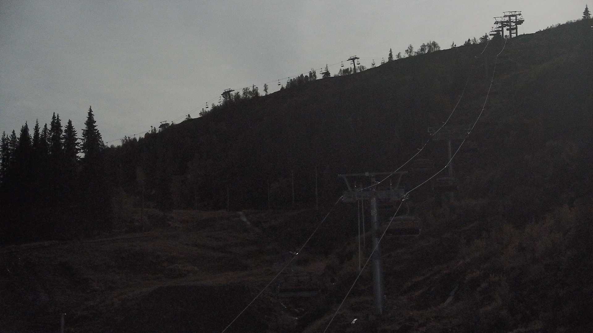 Voss Slettafjell Family Trail snow cam captured at 24 September 2026 at 11:58 pm GMT+2