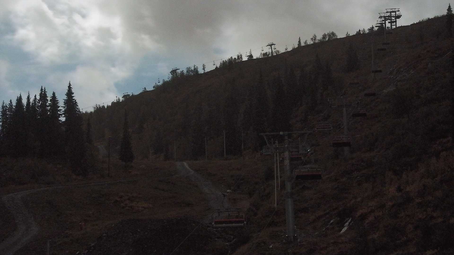 Voss Slettafjell Family Trail snow cam captured at 26 September 2026 at 11:50 pm GMT+2