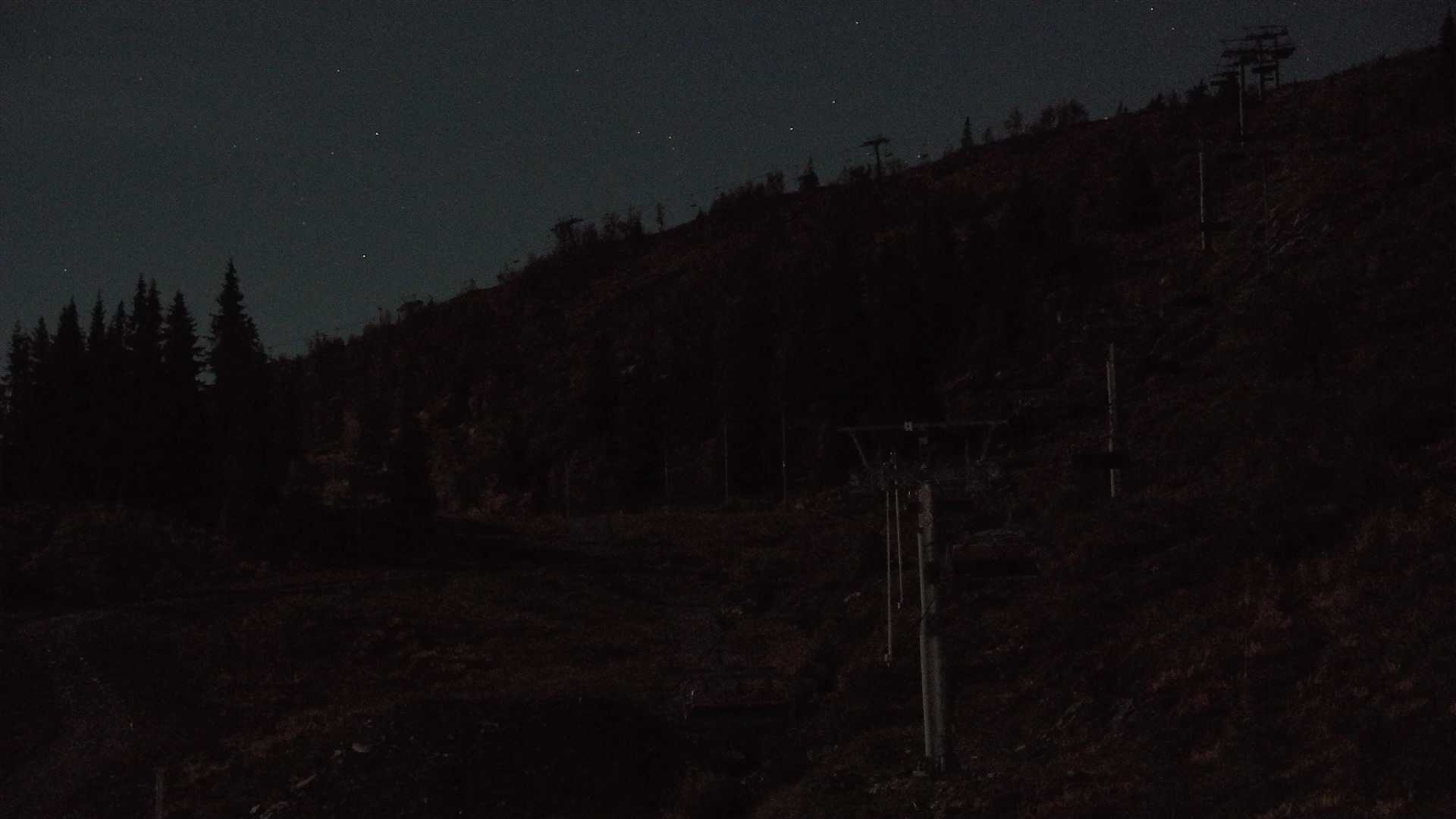 Voss Slettafjell Family Trail snow cam captured at 29 September 2026 at 11:49 pm GMT+2