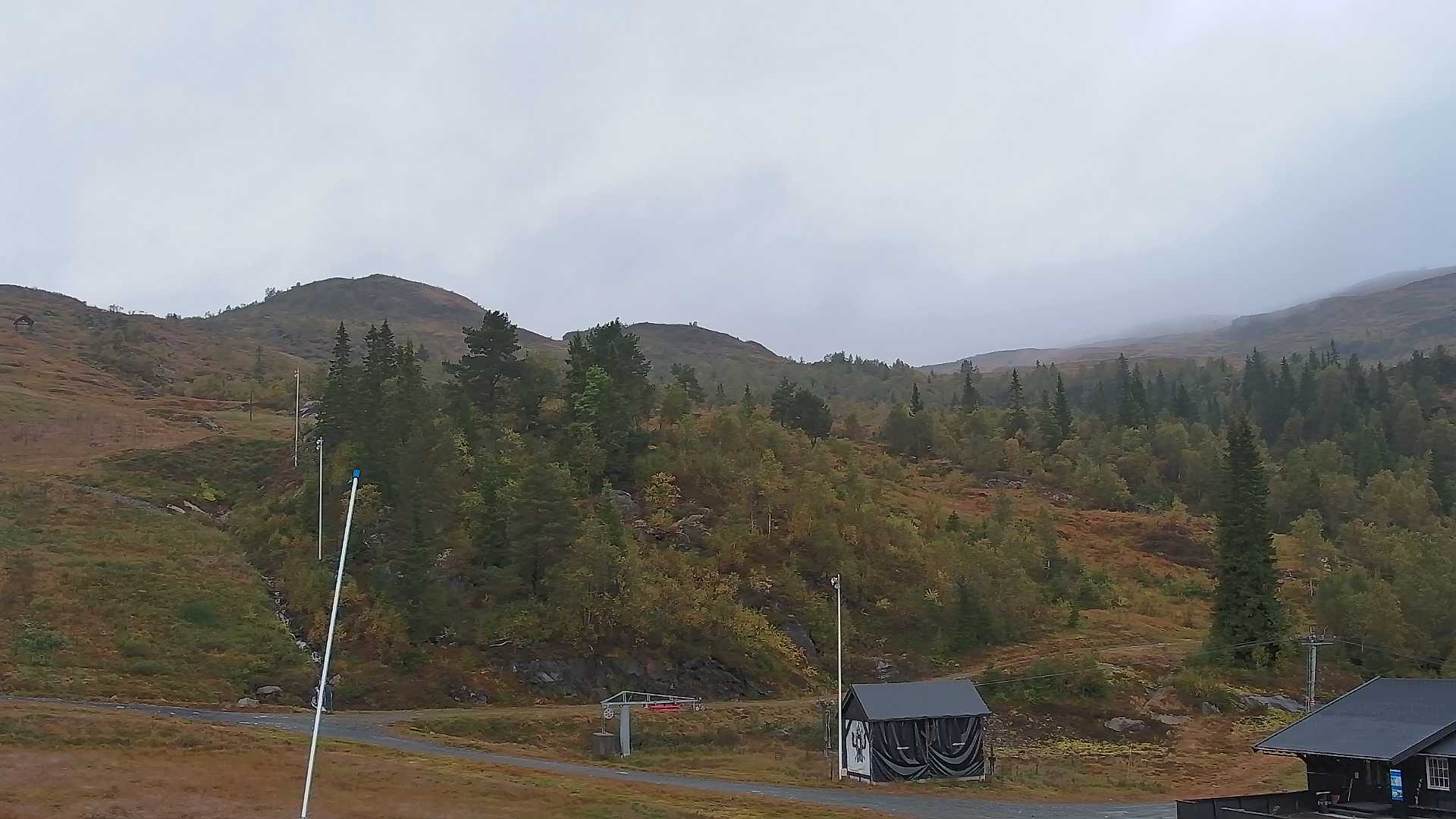 Voss Tråstølen snow cam captured at 15 September 2026 at 6:11 pm GMT+2