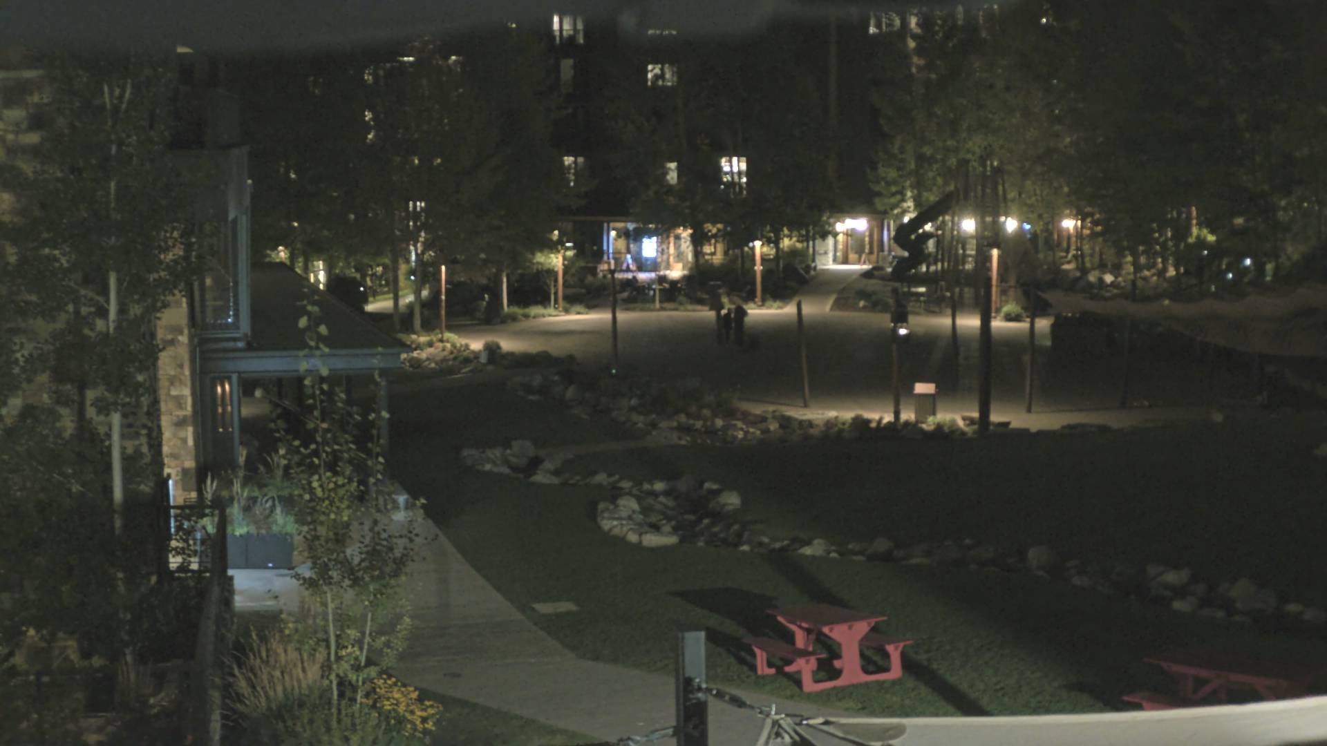 Jackson Hole Village Commons snow cam captured at 3 October 2026 at 11:52 pm GMT-6