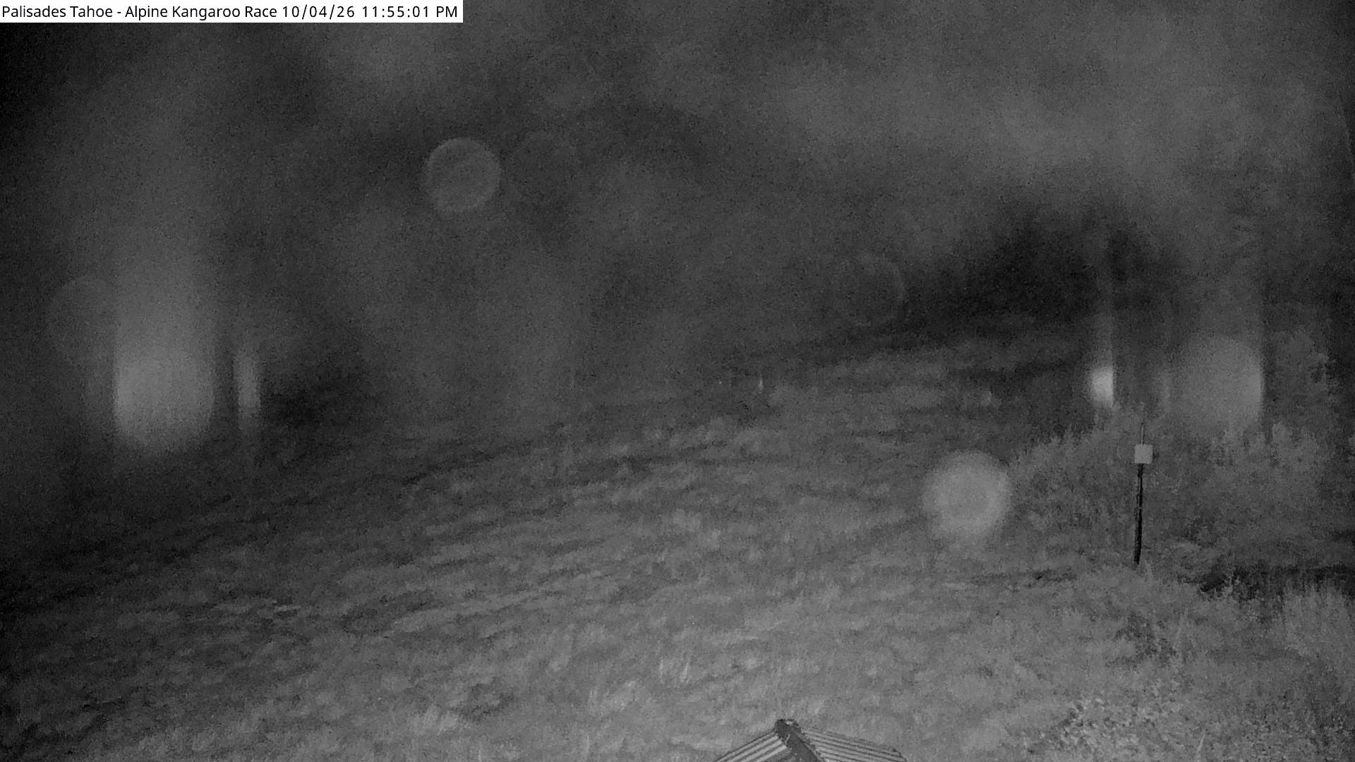 Palisades Tahoe Alpine Race snow cam captured at 4 October 2026 at 11:55 pm GMT-7