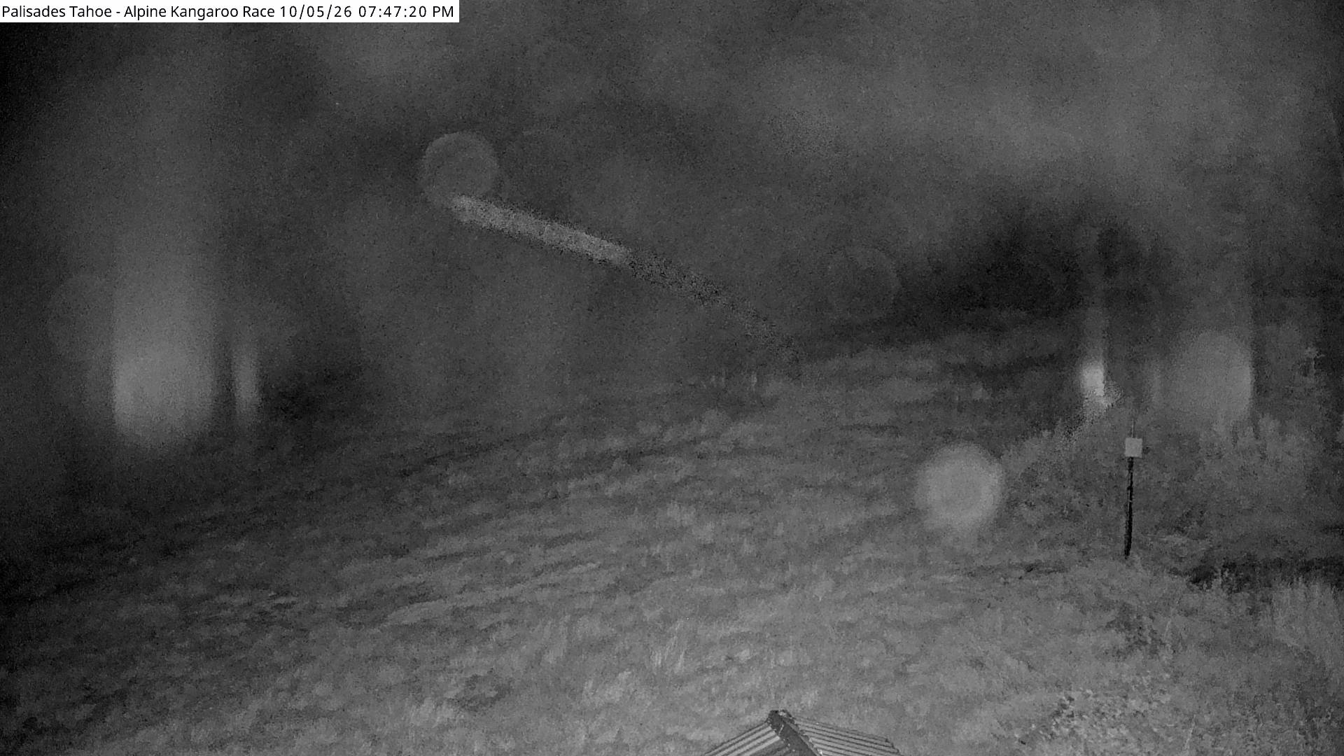 Palisades Tahoe Alpine Race snow cam captured at 5 October 2026 at 7:47 pm GMT-7