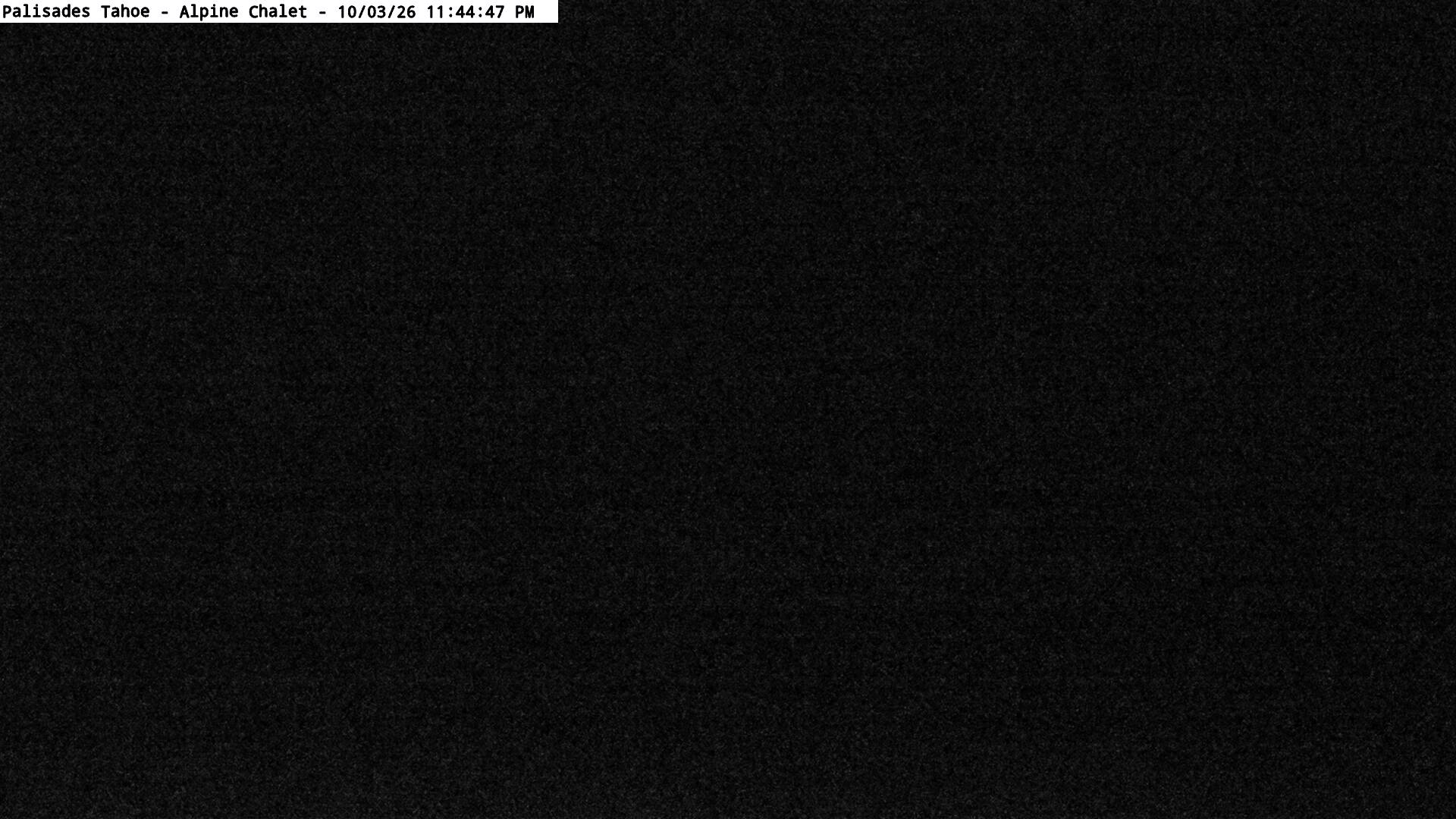 Palisades Tahoe Alpine Chalet snow cam captured at 3 October 2026 at 11:49 pm GMT-7