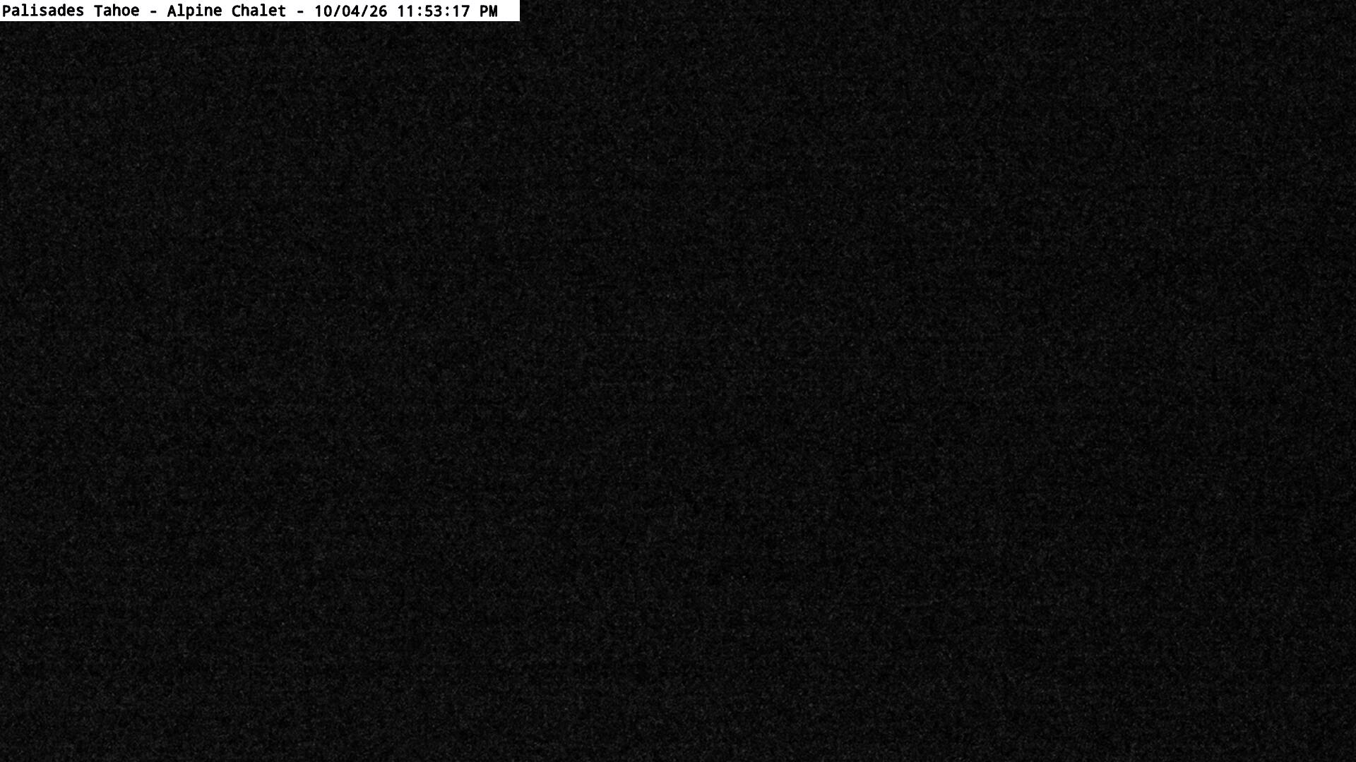 Palisades Tahoe Alpine Chalet snow cam captured at 4 October 2026 at 11:55 pm GMT-7