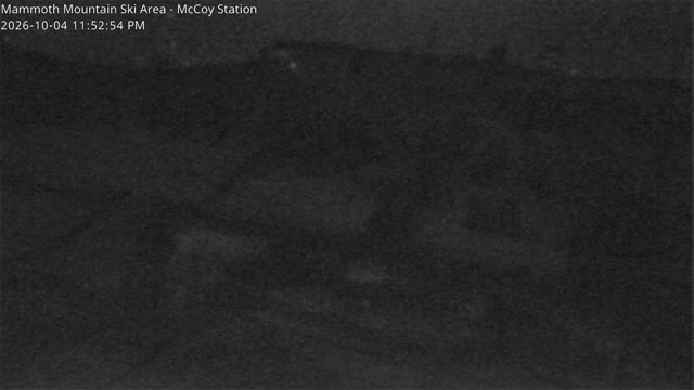 Mammoth Mountain McCoy Station snow cam captured at 4 October 2026 at 11:53 pm GMT-7