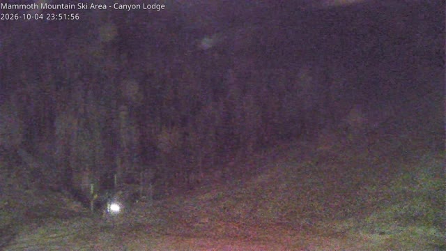 Mammoth Mountain Canyon Lodge snow cam captured at 4 October 2026 at 11:52 pm GMT-7