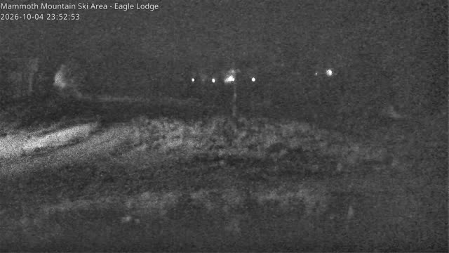Mammoth Mountain Eagle Lodge snow cam captured at 4 October 2026 at 11:53 pm GMT-7