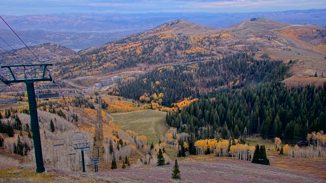Deer Valley Empire Express snow cam captured at 5 October 2026 at 6:49 pm GMT-6